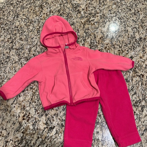 The North Face Other - The North Face Pink Fleece Hoodie and Pants Set